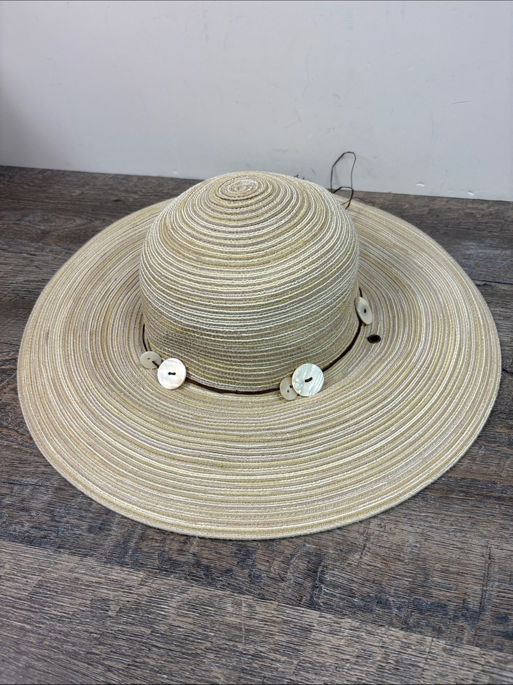 Sunday Afternoons Wide Brim Sun Hat UPF 50+ One Size Beige Neutral Beach Hat